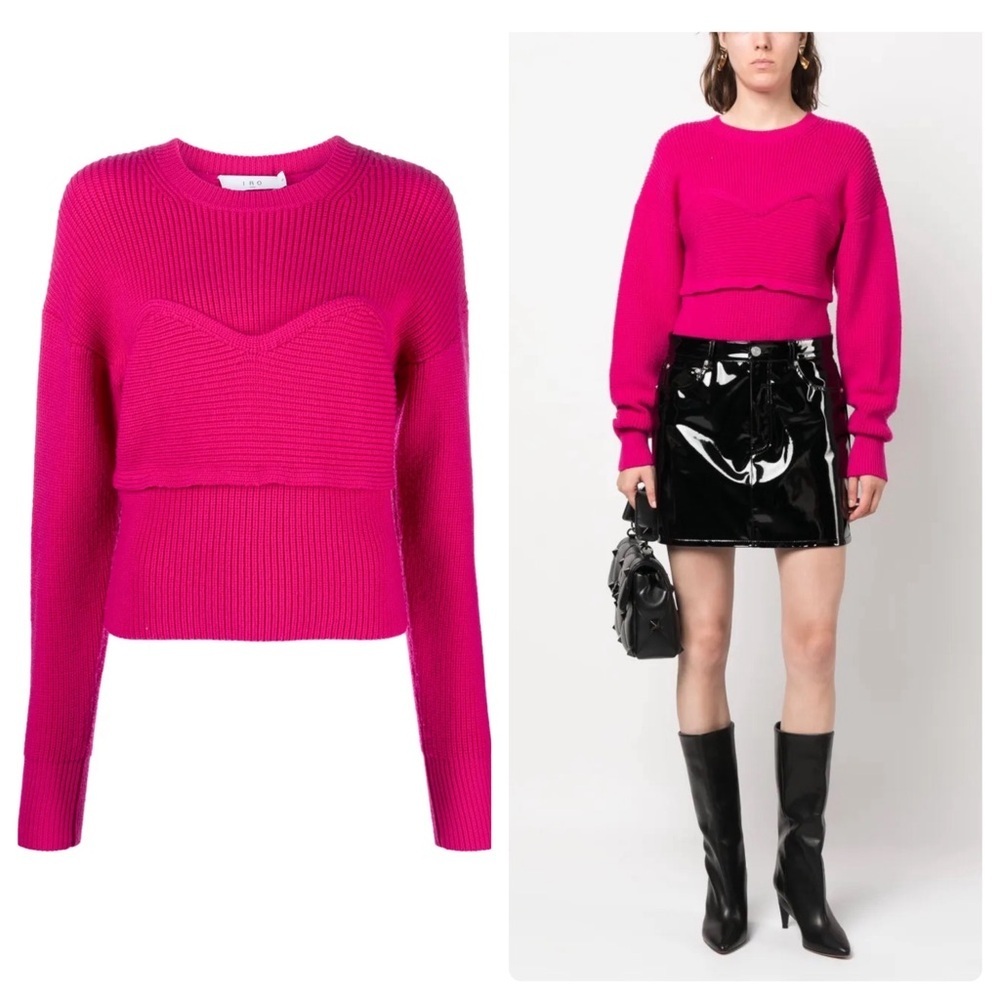 IRO Gedeon Wool Blend Jumper Sweater in Pink Sz. Small
